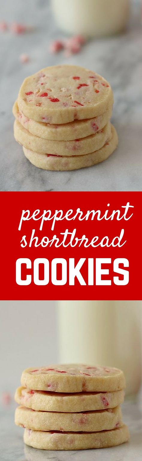 Peppermint Shortbread Cookies, Peppermint Shortbread, Peppermint Recipes, Shortbread Cookies Christmas, Super Cookies, Christmas Shortbread, Christmas Recipes Easy, Christmas Baking Recipes, Recipes Cookies