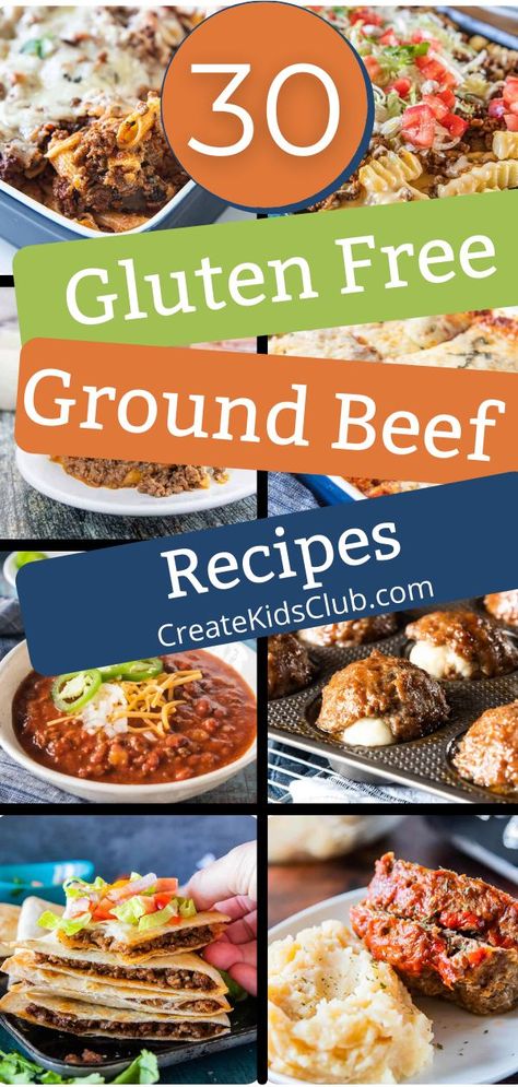 30 Gluten-Free Ground Beef Recipes perfect for busy weeknights. From cheese-stuffed burgers to taco cups and chili, we’ve got your dinner needs covered! Make these quick and easy gluten-free meals any night of the week for any occasion. Start at the top of the list and work your way to the bottom to try each and every recipe. Enjoy! Gluten Free Ground Beef Recipes, Gluten Free Dairy Free Recipes Dinner, Gluten Free Dairy Free Dinner, Gluten Free Family Meals, Gluten Free Hamburger, Stuffed Burgers, Gluten Free Tacos, Dairy Free Recipes Dinner, Gluten Free Dinner Easy