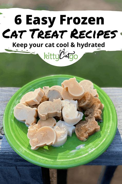 Frozen Cat Treats, Diy Cat Treats Recipes, Homemade Cat Treats Recipes, Diy Cat Treats, Diy Cat Food, Healthy Cat Food, Homemade Pet Treats, Kitten Treats, Pet Treats Recipes