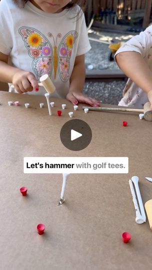 Golf Tee Hammer Activity, Skill Building Activities, Auntie Ideas, Grandchildren Activities, Hand Muscles, Babysitting Activities, Skill Building, Drawing Writing, Preschool Fine Motor