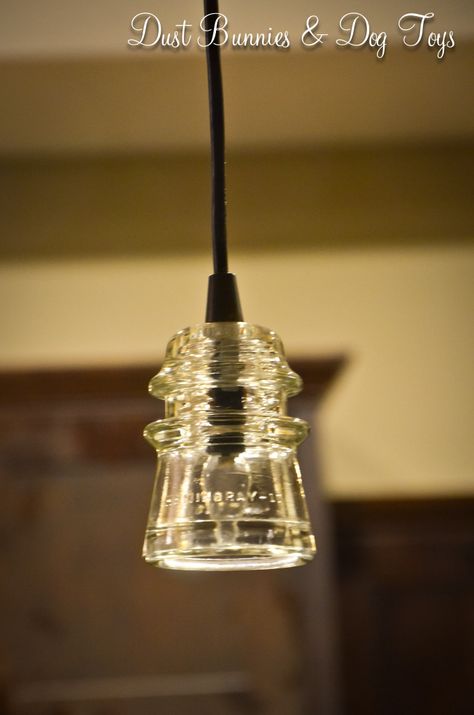 Glass Insulator Pendant Lights Insulator Lights, Diy Pendant Light, Dust Bunnies, Glass Insulators, Kitchen Island Lighting Pendant, Diy Chandelier, Antique Store, Pendant Chandelier, Antique Stores