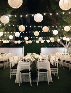 Modern Wedding Lighting, Palm Springs Wedding Theme, Modern Chic Wedding Decor Style, Modern Classic Wedding Decor, Small Classic Wedding, Modern Classic Wedding Aesthetic, Outdoor Wedding Lights, Wedding Hanging Decor, Modern Wedding Aesthetic