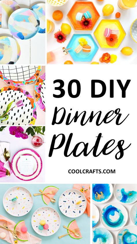 30 Ways to Jazz Up Your Dinner Plate DIY Style. | Ideahacks.com Painted Plate Ideas Ceramics, Paint Plate Ideas, Painted Plates Diy, Painted Plates Ideas, Witches Dinner Party, Diy Moon Phase, Witches Dinner, Coolest Crafts, Sharpie Plates