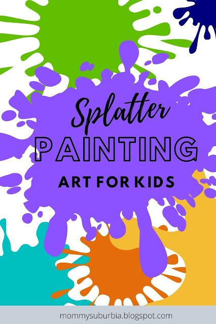 Mommy Suburbia: Easy Splatter Painting Art Tutorial For Kids Spatter Painting Diy, Splatter Painting For Kids, Splatter Paint Ideas, Art With Seashells, Splat Painting, Splatter Paint Canvas, Paint Splatter Art, Vbs Craft, Splatter Painting