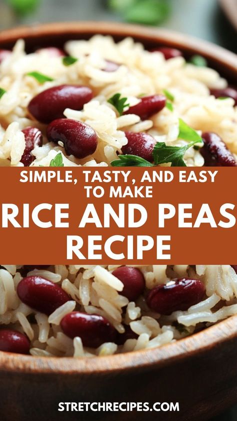 Ready to master rice and peas recipe? Our easy rice and peas recipe is a game-changer! It's easy, tasty, and sure to become a family favorite. Save this pin and visit our blog for step-by-step instructions. Jamaican Rice And Peas Recipe, Rice And Peas Jamaican, Rice And Peas Recipe, Red Beans And Rice Recipe Easy, Jamaican Rice And Peas, Peas And Rice, Best Rice Recipe, Jamaican Rice, Red Beans N Rice Recipe