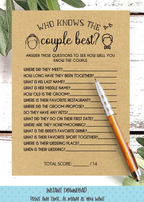 Who Knows The Couple Best, Groom Party, Bridal Shower Inspo, Fun Bridal Shower Games, Couples Bridal Shower, Bridal Shower Activities, Couple Wedding Shower, Bridal Shower Planning, Bridal Shower Inspiration