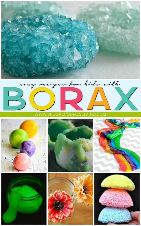 Borax Uses for Kids on Frugal Coupon Living. 15 of the most creative Borax Recipes and science experiments to create in the home. Hands-on science experiments for kids. #science #scienceexperiments #handsonscience #handson #kidscrafts #kidsideas #scienceexperimentsforkids #5minutes #experiments #kidsscience #kidsexperiments #homeschool #homeschoolscience #scienceideas #scienceprojects #frugalcouponliving #borax #boraxrecipes Borax Recipes, Oil And Water Experiment, Borax Uses, At Home Science Experiments, Kid Experiments, Science Experiments Kids, Fun Crafts For Kids, Science For Kids, Science Projects