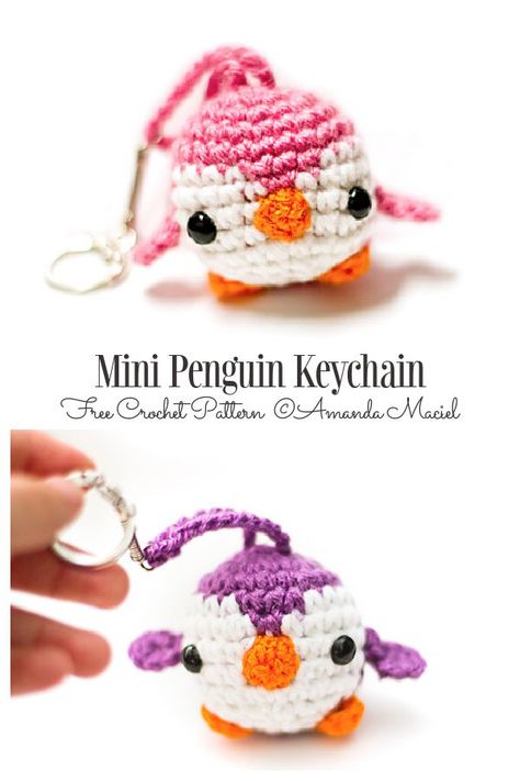 Scrappy Crochet Mini Penguin Amigurumi Keychain Free Patterns Scrappy Crochet, Crochet Keyrings, Penguin Amigurumi, Keychain Patterns, Keychain Amigurumi, Amigurumi Keychain, Mini Amigurumi, Crochet Penguin, Crochet Sheep