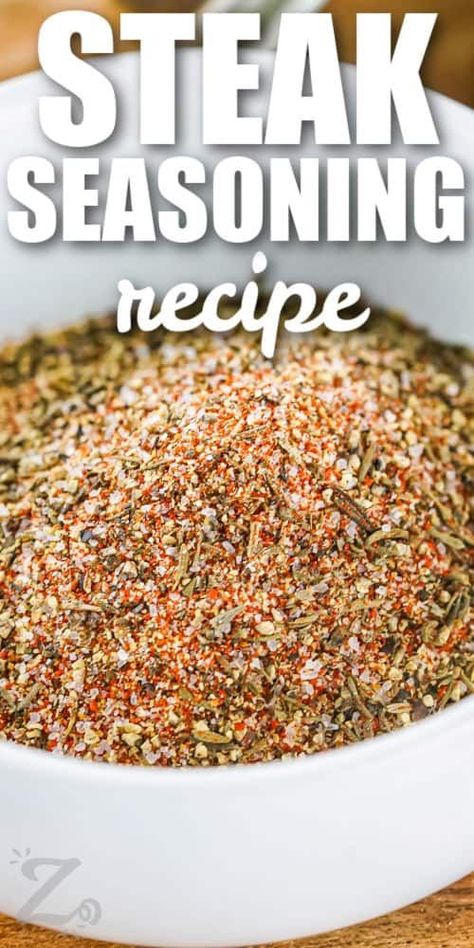 A steak seasoning recipe is just what is needed for adding to all kinds of recipes. The local Texas Roadhouse restaurant uses a steak spice like this to enhance their juicy and tender steaks. But this spice is not only for adding to steaks. It can be included in other recipes, like fajitas, burgers, marinades, tacos, and Philly cheesesteaks. #steakseasoning #steakseasoningrecipe #steakspice #ourzestylife Philly Cheese Steak Seasoning, Simple Steak Seasoning, Grilling Recipes Steak, Steak Seasoning Recipe, Steak Tenderizer, Steak Ideas, Best Steak Seasoning, Season Steak Recipes, Grilled Steak Salad