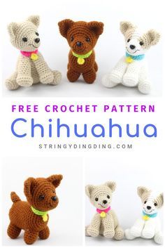 Dog Amigurumi, Crochet Sheep, Crochet Dog Patterns, Crochet Toys Free, Crochet Animal Amigurumi, Pola Amigurumi, Crochet Animals Free Patterns, Crochet Amigurumi Free Patterns, Crochet Amigurumi Free