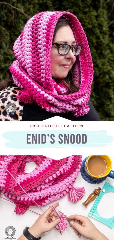 Crochet Snood Crochet Hooded Cowl, Snood Pattern, Crochet Snood, Crochet Project Free, Fast Crochet, Crochet Hood, Crochet Summer Hats, Crochet Patterns Free, Crochet Hat Free