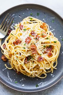 Let It Be: Spaghetti Carbonara * Ayam Mentega, Chicken Thights Recipes, Spaghetti Carbonara Recipe, Makanan Italia, Pasta Alla Carbonara, Resep Pasta, Spaghetti Alla Carbonara, Pasti Sani, Carbonara Recipe