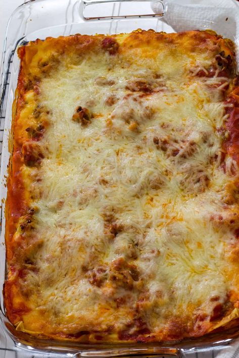 Lasagna Easy Recipe, Lasagna With Spaghetti Sauce, Small Batch Lasagna Recipe, Lasagna Recipe With Jar Sauce, Lasagna Recipe With Oven Ready Noodles, Lasagna With Oven Ready Noodles, Oven Ready Lasagna Recipe, Prego Sauce Recipe, Quick Lasagna Recipe