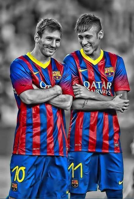 Lionel Messi and Neymar... Fc Barcelona Neymar, Messi Y Neymar, Neymar Vs, Ronaldo Jersey, Neymar Barcelona, Messi Psg, Messi Soccer, Cr7 Messi, Messi Vs