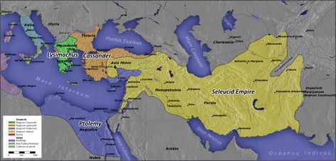 Alexander's Diadochi, from The Prophecies of Daniel: Part 8 Hasmonean Dynasty, Kingdom Map, Ptolemaic Egypt, Hellenistic Period, Ancient Kingdom, Grece Antique, Persian Empire, Western World, Alexander The Great