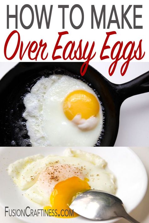 The perfect technique for cooking eggs over easy. With one extra step and a little patience, you can easily make this classic egg recipe.#HowToCookEggs #OverEasyEggs #FriedEggs #HowToCook Over Medium Eggs, Open Faced Sandwiches, Eggs Over Medium, Fried Egg Sandwich, Cooking Eggs, How To Make Eggs, Over Easy Eggs, Egg Recipe, Fried Eggs