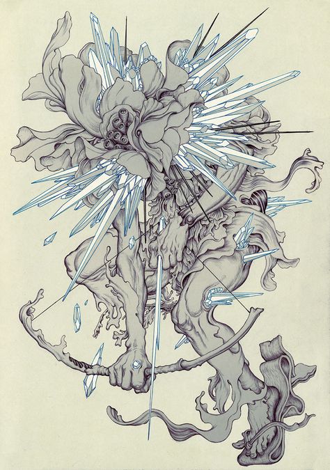 New tattoo idea. "The Archer" by James Jean. #freakingbeautiful The Hunting Party, Hunting Party, James Jeans, James Jean, Mike Shinoda, 캐릭터 드로잉, Rock Punk, Park Art, Random Art