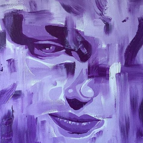 Violeta Aesthetic, Purple Art Painting, Painting Face, People References, Purple Painting, Color Violeta, Art Painting Gallery, My Board, Fashion Tutorial