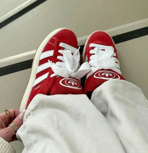 #adidas #sports #new #fashion #stylish #trendy #vintage #footwear #red Adidas Campus Black, Adidas Campus, Trendy Shoes, Cute Shoes, New Fashion, Black And Red, Adidas, Sports, Red