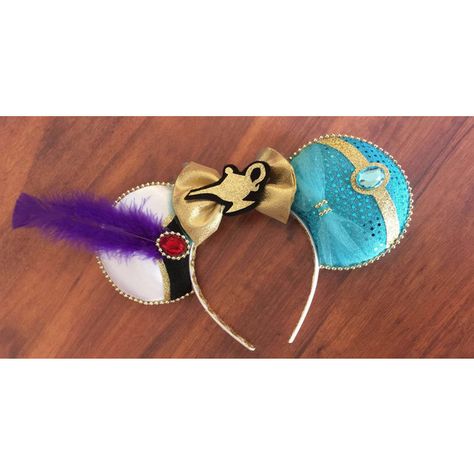 Aladdin and Jasmine Disney Inspired Ears ($35) ❤ liked on Polyvore featuring jewelry and earrings Aladdin Disney Ears, Aladdin Mickey Ears, Jasmine Disney Ears, Bday Crown, Disney Dream Cruise, Diy Disney Ears, Disney Ears Headband, Disneyland Ears, Diy Mickey Ears