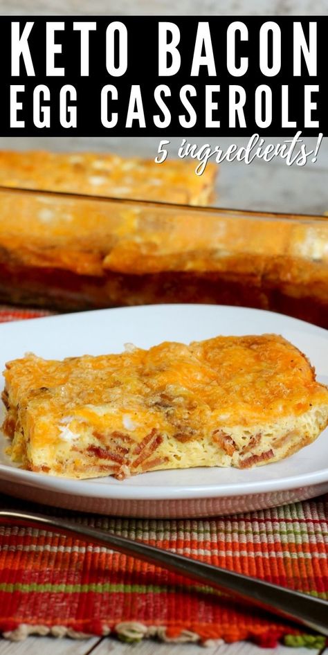 Keto Bacon and Egg Casserole #ketobreakfastcasserole #baconcasserole Bacon Egg And Cheese Casserole, Carnivore Breakfast, Egg Casserole Recipes Easy, Bacon Casserole Recipes, Bacon Egg Bake, Egg And Cheese Casserole, Stylish Cravings, Egg Bakes, Low Carb Breakfast Casserole