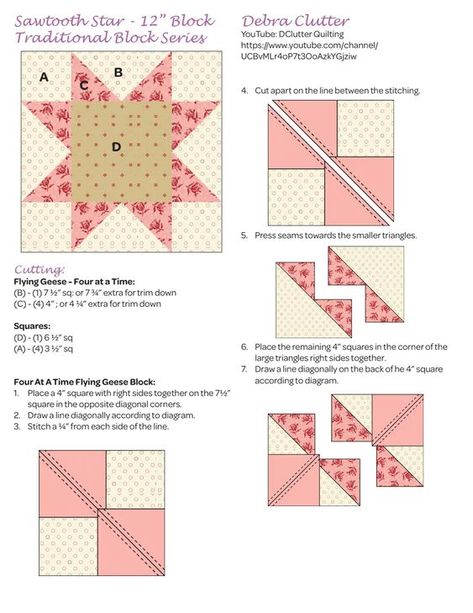 QUILTING - Missouri Star | This graph helped me a lot and I would like to share it with you | Facebook Sawtooth Star Block, Lemon Star Quilt Pattern, Saw Tooth Star Quilt Block Pattern, Sawtooth Star Quilt Pattern, Sawtooth Star Quilt Block Free Pattern, Sawtooth Quilt Block, Sawtooth Star Quilt Block, Sawtooth Quilt, Sawtooth Star Quilt