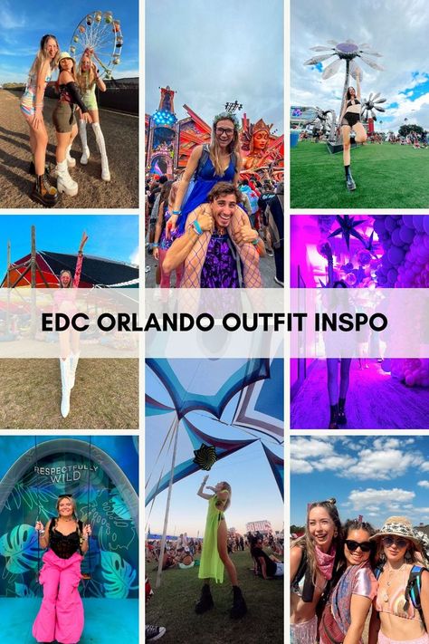 EDC Orlando Outfit Inspo: Discover festival fashion that blends bold colors, unique accessories, and comfortable styles for the ultimate EDM experience. Get ready to dance in style and stand out in the crowd at EDC 2024 Edc Orlando Outfits, John Summit, Edc Orlando, Florida Travel Guide, Music Events, Festival Vibes, Let's Dance, Lets Dance, Music Event