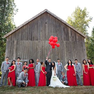 Red And Blush Wedding, Red Grey Wedding, Grey Winter Wedding, Red Barn Wedding, Winter Wedding Planning, Wedding Colors Red, Romantic Theme Wedding, Red Wedding Theme, Winter Red