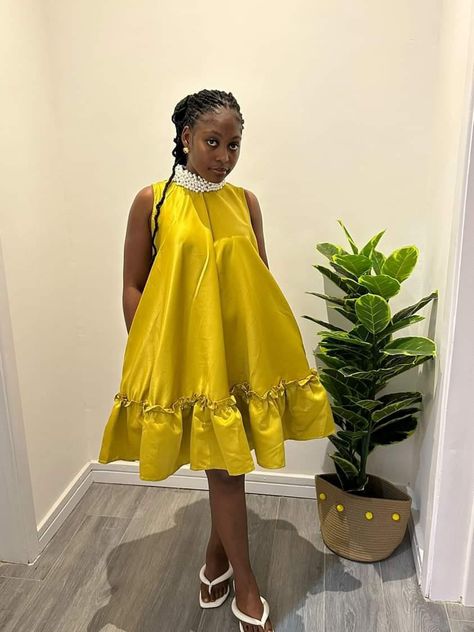 Flare Dress For Kids, Short Flare Dress Classy, Flare Skirt Outfit Classy, Khanga Dress, Mikado Styles, Flare Dresses Ankara, Asoke Styles, Flare Dress Outfit Classy, Short Gown Styles For Material