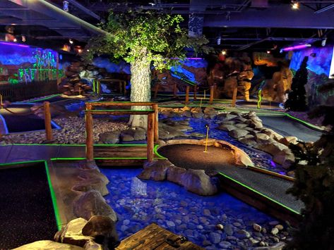 Indoor Mini Golf Course, Putput Golf, Indoor Putt Putt, Silverwood Theme Park, Blacklight Mini Golf, Vibe House, Monty Gator, Mini Putt, Indoor Mini Golf