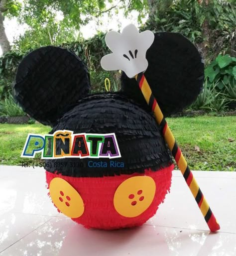 Mickey Mouse Pinata, Mickey Mouse Theme Party, Mickey Mouse Party Decorations, Γενέθλια Mickey Mouse, Mickey Mouse Birthday Theme, 4de Verjaardag, Mickey Mouse Birthday Decorations, Mickey First Birthday, Mickey 1st Birthdays