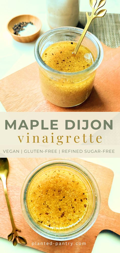 Dijon Vinaigrette Dressing, Maple Dijon Dressing, Vegan Ranch Dressing, Dijon Dressing, Homemade Italian Dressing, Dijon Vinaigrette, Vegan Dressing, Healthy Salad Dressing, Vinaigrette Dressing