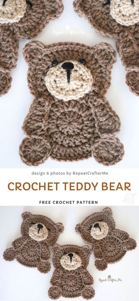 Stunning Crochet Applique Ideas | Pattern Center Crochet Pikachu, Motifs D'appliques, Crochet Appliques, Advanced Crochet, Easy Knitting Projects, Crochet Teddy Bear Pattern, Crochet Mignon, Bear Crochet, Crochet Teddy Bear