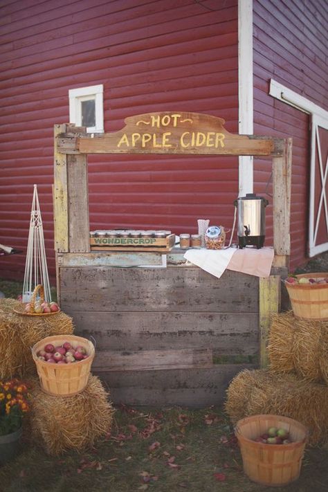 Fall Festival Party, Apple Cider Bar, Apple Orchard Wedding, Fall Yard, Cider Bar, Fall Harvest Party, Fall Carnival, Orchard Wedding, Harvest Party