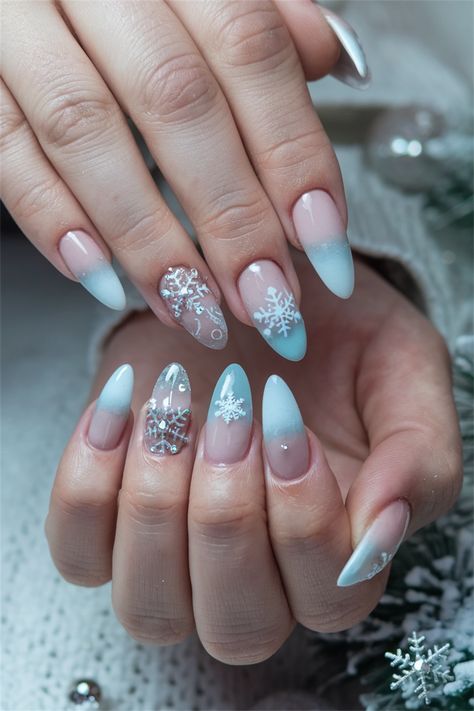 Get ready to showcase your style this season with cozy winter nail ideas acrylic! Picture a soft, icy blue base adorned with delicate white snowflakes that shimmer under the winter sun. This chic design captures the essence of the chilly season, adding a touch of magic to your manicure. Whether you’re sipping hot cocoa or hitting the holiday gatherings, these nails will keep your spirits bright. Discover the beauty of winter-inspired acrylics today! #NailIdeasAcrylic #WinterNails #FrostedTips Natural Nail Designs, Winter Inspired, White Snowflake, Icy Blue, Holiday Gathering, Blue Nails, Winter Nails, Chic Design, Hot Cocoa