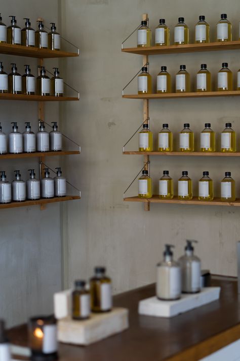 Earthy Store Interior, Apothecary Store Aesthetic, Small Perfume Shop Interior Design, Small Store Interior, Perfume Store Design, Small Cosmetic Shop Interior Design, Perfume Store Interior Design, Perfume Shop Interior Design, Perfume Shop Design