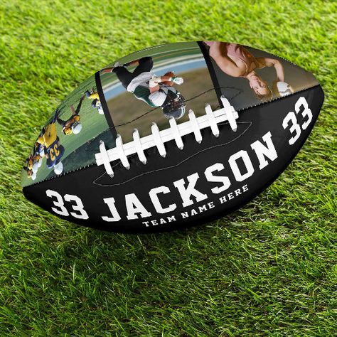 Cool Photo Collage, Senior Football Gifts, Soccer Senior Night, Christmas For Him, Football Banquet, Senior Football, Senior Night Gifts, Great Graduation Gifts, Creative Gifts For Boyfriend