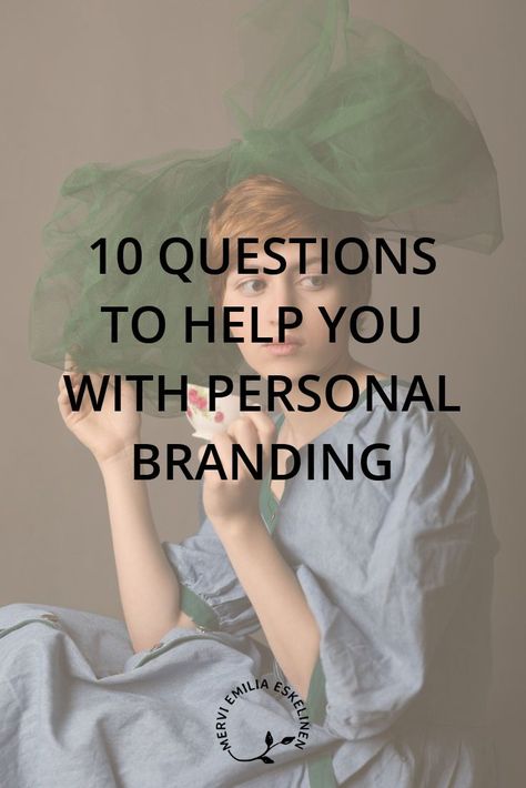 Where to begin with your personal branding? How to define your personal brand? Answering these 10 questions about you and your business helps you to get started with personal branding. #business #onlinebusiness #branding #brands #personalbranding #bossbabe #girlboss Personal Identity Design, Branding Poses, Personal Brand Identity, Personal Branding Identity, Personal Branding Logo, Building Brand, Website Color Palette, Building A Personal Brand, Logo Identity