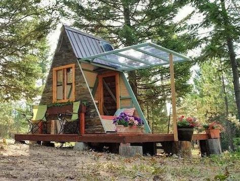 Cabin Plan, A Frame Cabin Plans, Glamping Cabin, Hot House, Guest Cabin, Frame House, A Frame Cabin, Tiny Cabin, A Frame House