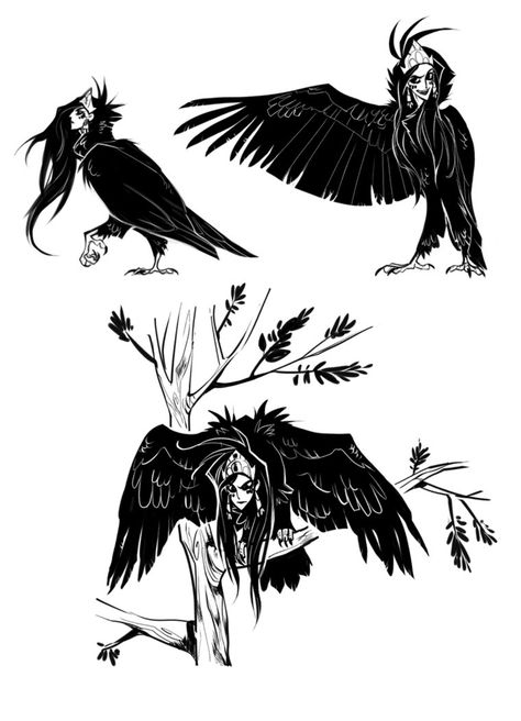 Sirin by Drkav @deviantART © Drkav: Sirin are Russian bird-like beings (like a harpy). Design Based on Cinereous Vulture Harpy Creature, Greek Siren, Bird People, Legendary Creature, Mythological Creatures, Arte Horror, Magical Creatures, Fantastic Beasts, Creature Design