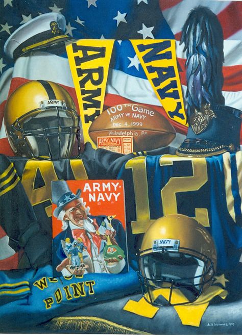 Army Navy Classic Print Army Navy Game, Army Vs Navy Football, Go Army Beat Navy, Army Navy Football, Army Vs Navy, Rugby Art, Military Guys, Army Football, Football Helmet Design