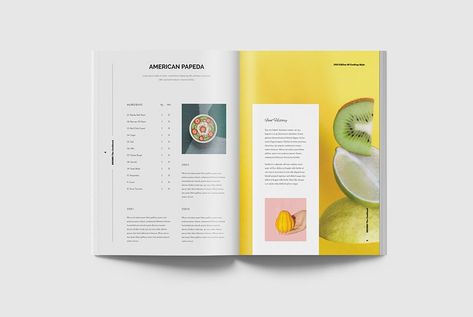 Recipe Book Layout, Book Layout Design, Contemporary Typography, Recipe Book Templates, Cookbook Design, Cookbook Template, Graphic Design Programs, King Art, Indesign Templates