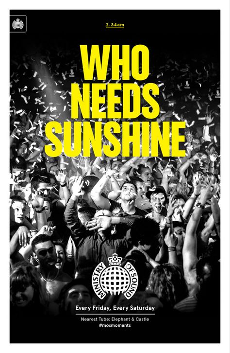 Ministry of Sound posters capture raw energy of clubbing | Posters | Creative Bloq Dance Party Poster Design, Night Club Graphic Design, Club Promotion Poster, Nightclub Branding, Nightclub Poster, Work Event Ideas, Party Promotion, Club Posters, Ministry Of Sound