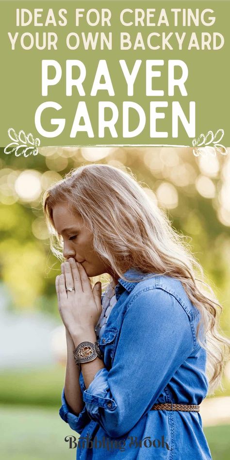 Prayer Garden Ideas For Your Very Own Backyard Garden of Prayer Faith Garden Ideas, Christian Garden Ideas, Prayer Garden Ideas Church, Outdoor Prayer Space, Spiritual Garden Ideas Backyards, Prayer Garden Ideas Backyards, Memory Garden Ideas, Prayer Garden Ideas, Praying Aesthetic