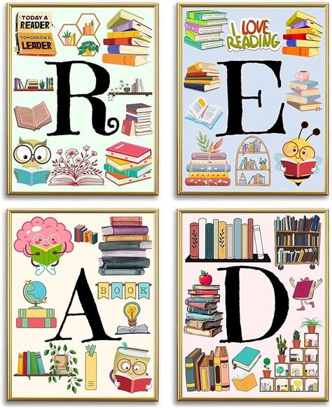 Amazon.com: Reading Posters for Classroom Reading Corner Decor,Reading Strategies Posters for Classroom Library Decor,Read Sign Bulletin Board Set for Pre School Elementary Middle School Daycare Wall Art Decor : Office Products Reading Corner Elementary Classroom, Reading Posters For Classroom, Elementary Library Decor, Daycare Wall Art, Classroom Library Decor, Reading Corner Decor, Classroom Reading Corner, Classroom Bulletin Boards Elementary, Reading Corner Classroom