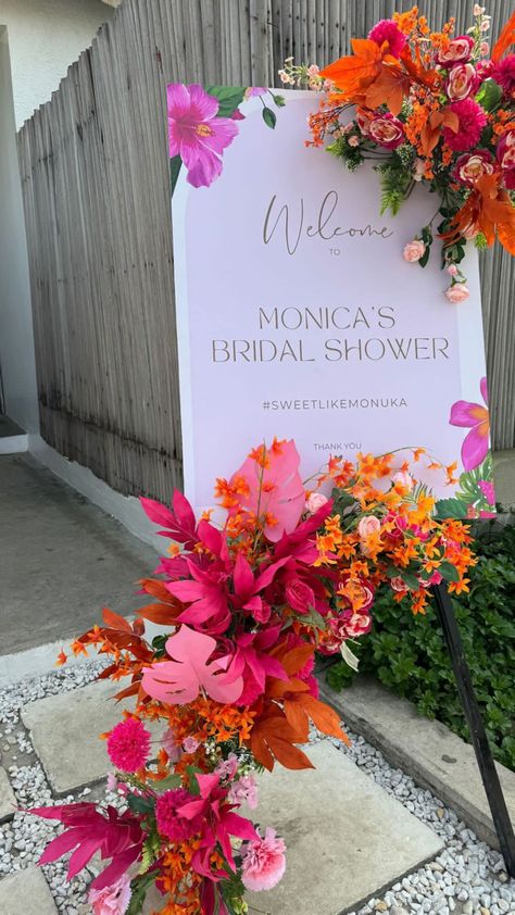 Bridal Shower Indian, Entrance Signs, Mum Flowers, Event Backdrops, 25th Birthday Parties, Indian Theme, Sunset Hues, Graduation Party Planning, Mums Flowers