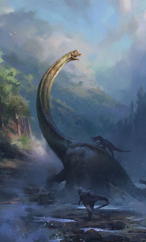 Dainosor Wallpaper, Diplodocus Wallpaper, Cool Dinosaur Wallpaper, Paleoart Wallpaper, Wallpapers Dinosaur, Fantasy Dinosaur, Dinosaur Artwork, Dino Wallpaper, Prehistoric Animals Dinosaurs