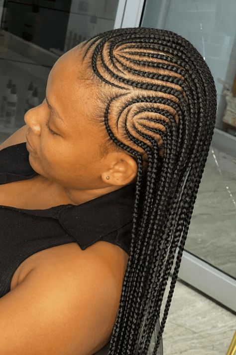 braid styles, hairstyle inspiration, hair trends Simple All Back Cornrows Hairstyles, Simple Fulani Braids, Cornrows With Box Braids, Latest Braided Hairstyles, Ghana Braids Hairstyles, Latest Hair Braids, Cornrows Natural Hair, Cornrows Braids For Black Women, Braid Trends