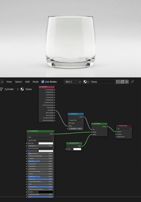 Photorealistic Glass shader for Blender cycles. Blender Hacks, 3d Max Tutorial, Blender Character Modeling, Glass Blender, الفن الرقمي, 3d Modeling Tutorial, Blender Models, Blender Tutorial, 3d Video