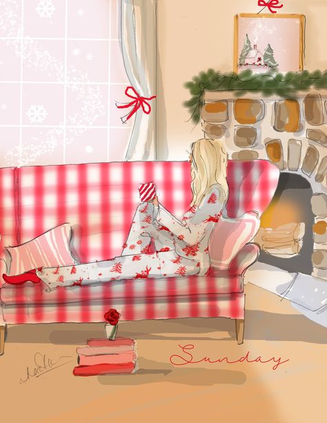 Cozy Sunday... - Rose Hill Designs by Heather Stillufsen Heather Stillufsen Quotes, Watercolor Holiday Cards, Morning Pic, Heather Rose, Week Quotes, Watercolor Holiday, Heather Stillufsen, Hello Sunday, Cabin Christmas